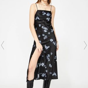 Floral maxi dress with slit by Motel rocks